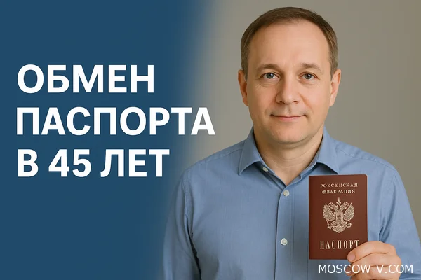 список документов для замены паспорта в 45 лет